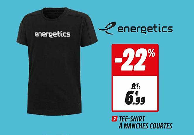 tee-shirt à manches courtes energetics