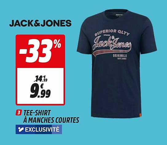 tee-shirt à manches courtes jack&jones