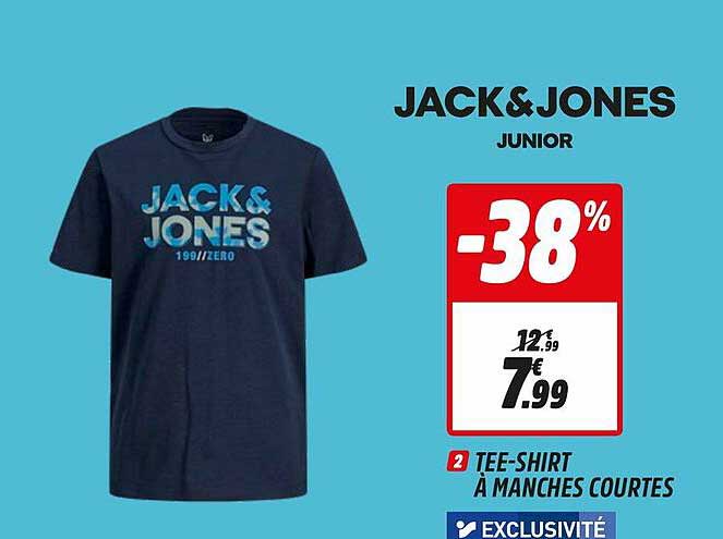 tee-shirt à manches courtes jack&jones