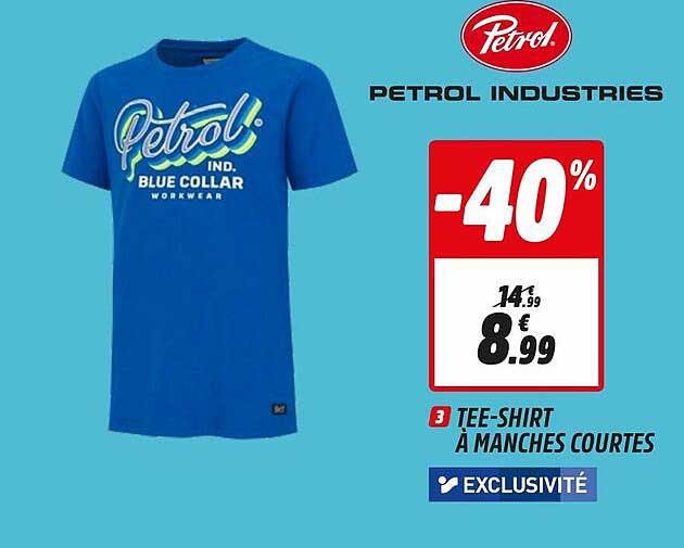 tee-shirt à manches courtes petrol industries