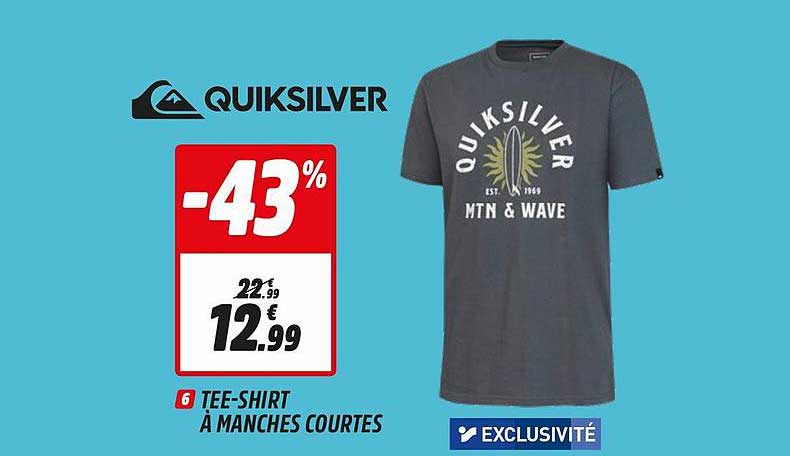 tee-shirt à manches courtes quiksilver