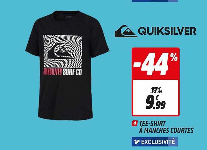tee-shirt à manches courtes quiksilver
