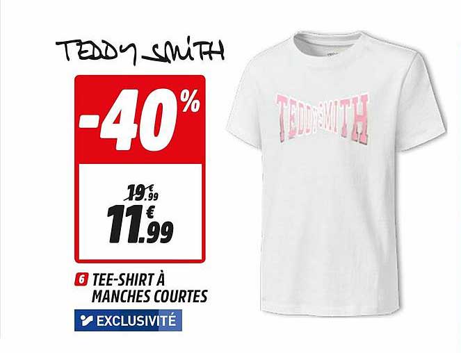 tee-shirt à manches courtes teddy smith