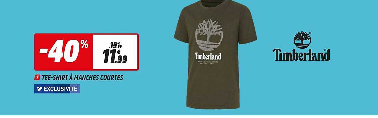 tee-shirt à manches courtes timberland