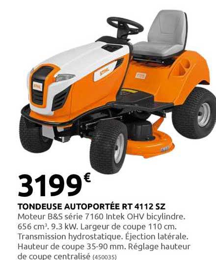 Tondeuse Autoportée Rt 4112 Sz