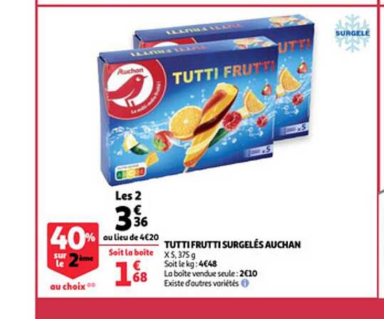 tutti frutti surgelés auchan