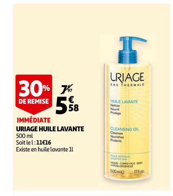 uriage huile lavante