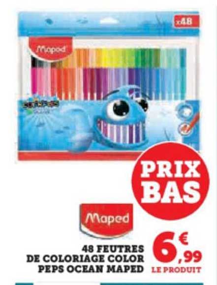 48 feutres de coloriage color peps océan maped
