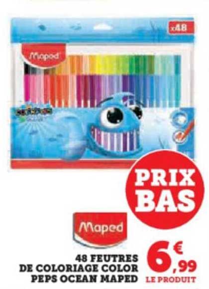 48 feutres de coloriage color peps océan maped