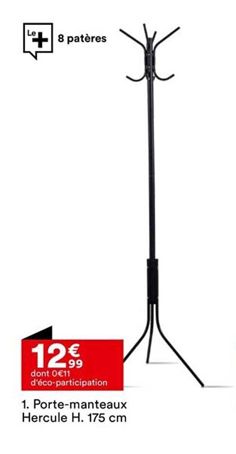 porte-manteaux hercule h. 175 cm