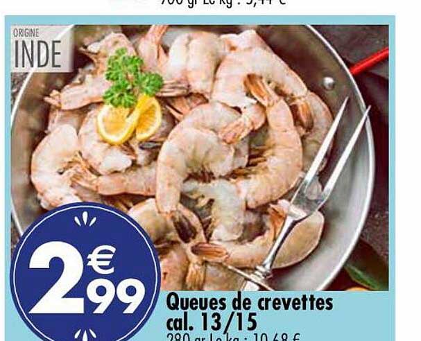 queues de crevettes cal 13/15