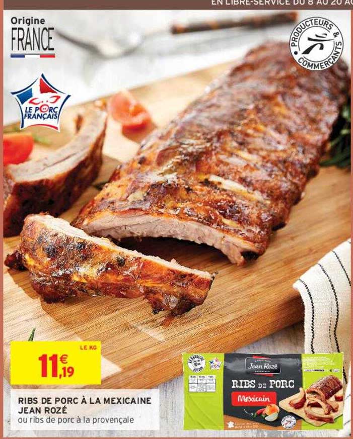 ribs de porc à la mexicaine jean rozé
