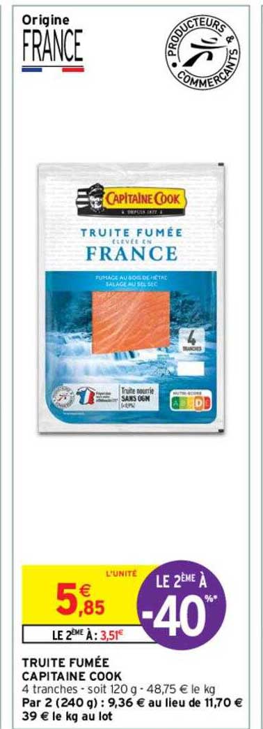 Truite Fumée Capitaine Cook