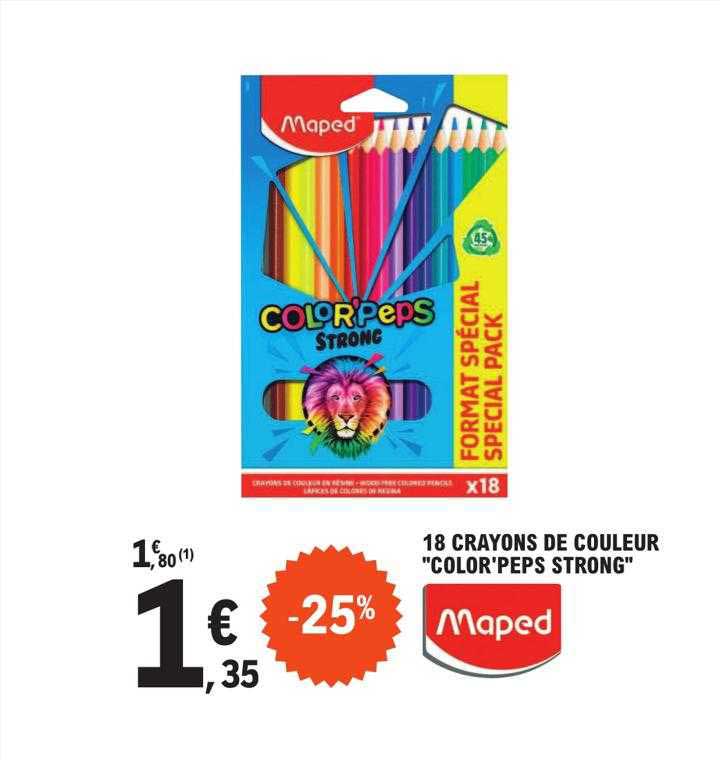 18 Crayons De Couleur "color'peps Strong" Maped