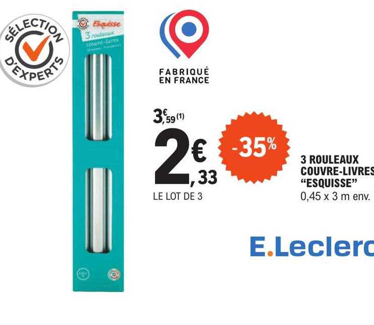 3 rouleaux couvre-livres "esquisse"