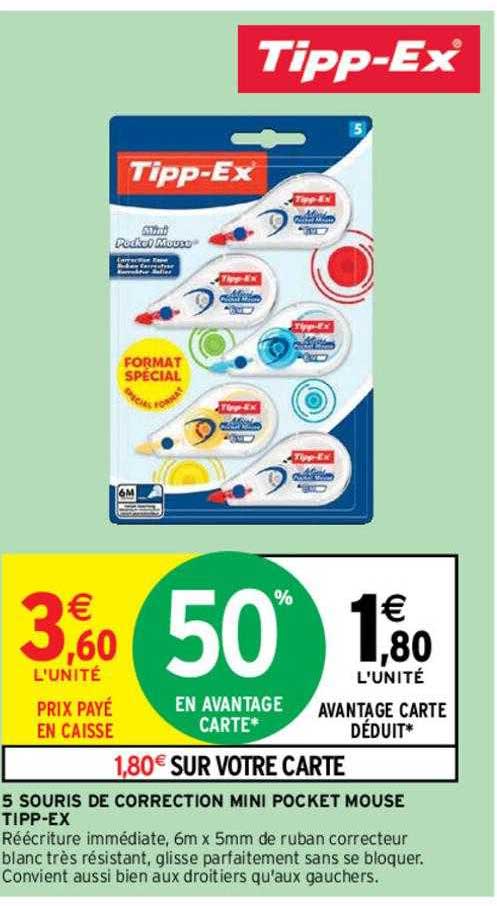 5 souris de correction mini pocket mouse tipp-ex