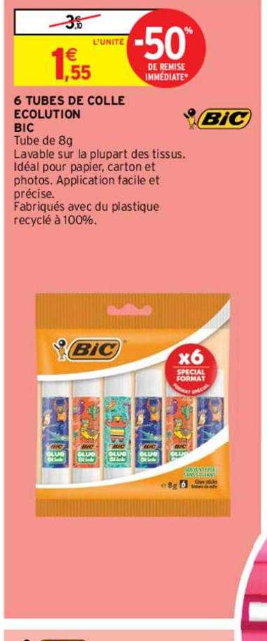 6 Tubes De Colle écolution Bic
