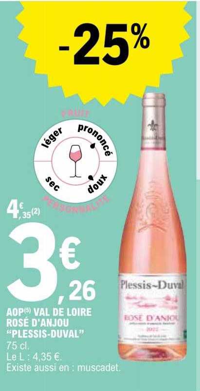 aop val de loire rosé d'anjou "plessis-duval"