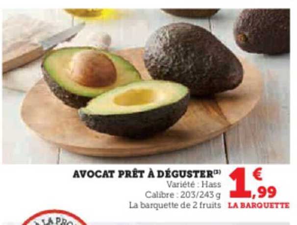 avocat prêt à déguster