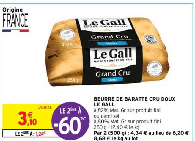 beurre de baratte cru doux la gall