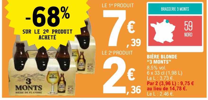 bière blonde "3 monts"