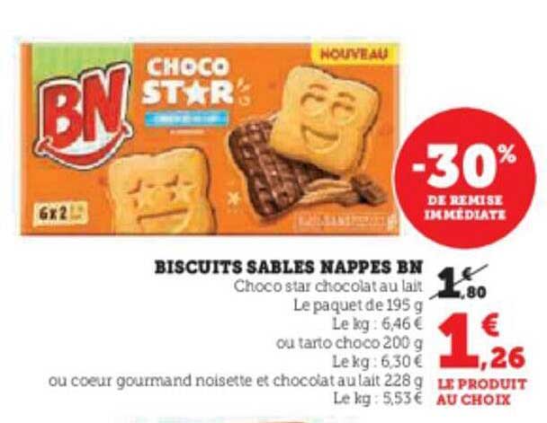 Biscuits Sablés Nappés Bn