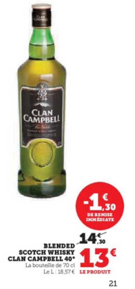 Blended Scotch Whisky Clan Campbell 40°