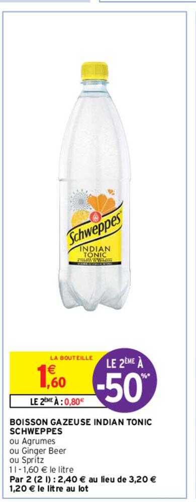 boisson gazeuse indian tonic schweppes