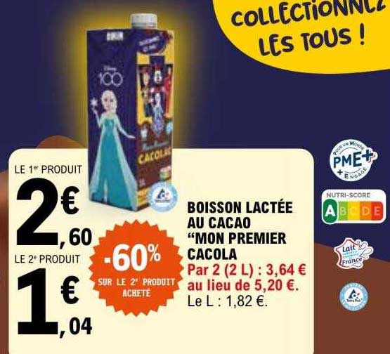 boisson lactée au cacao "mon premier cacola"