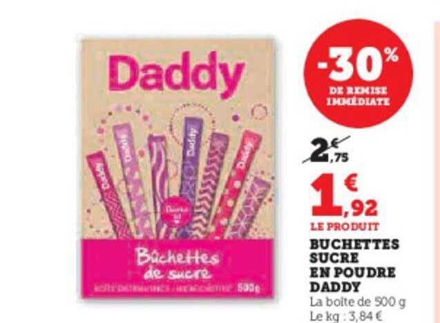 Buchettes Sucre En Poudre Daddy