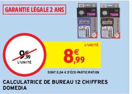 Calculatrice De Bureau 12 Chiffres Domédia