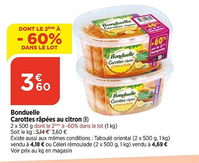 Carottes Râpées Au Citron Bonduelle