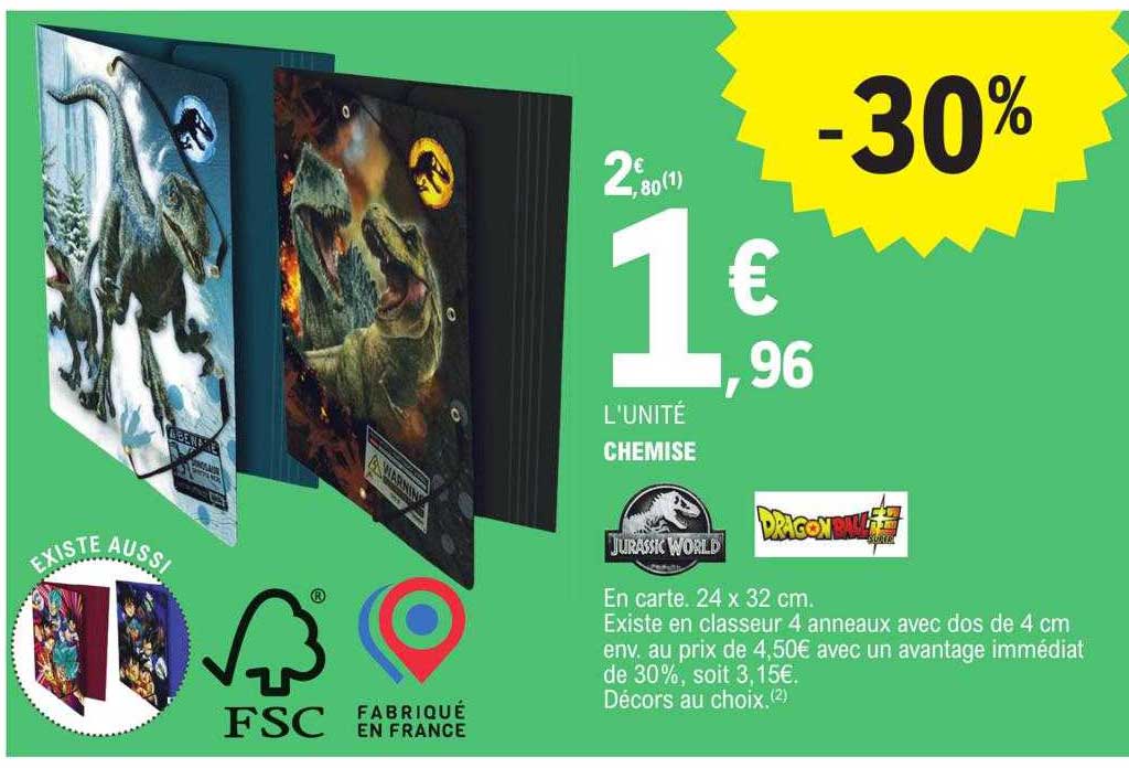 chemise jurrassic world, dragon ball