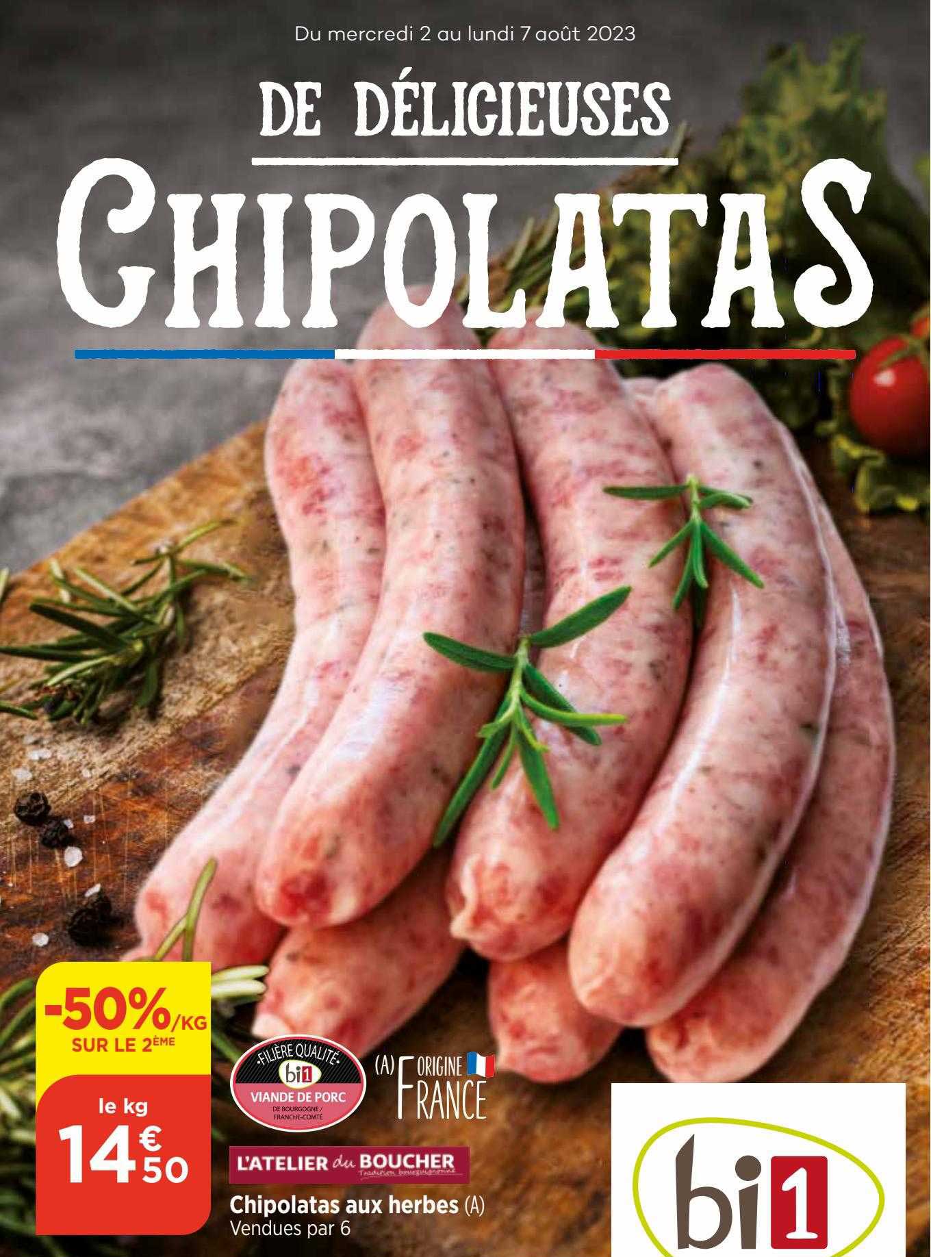 chipolatas aux herbes l'atelier du boucher