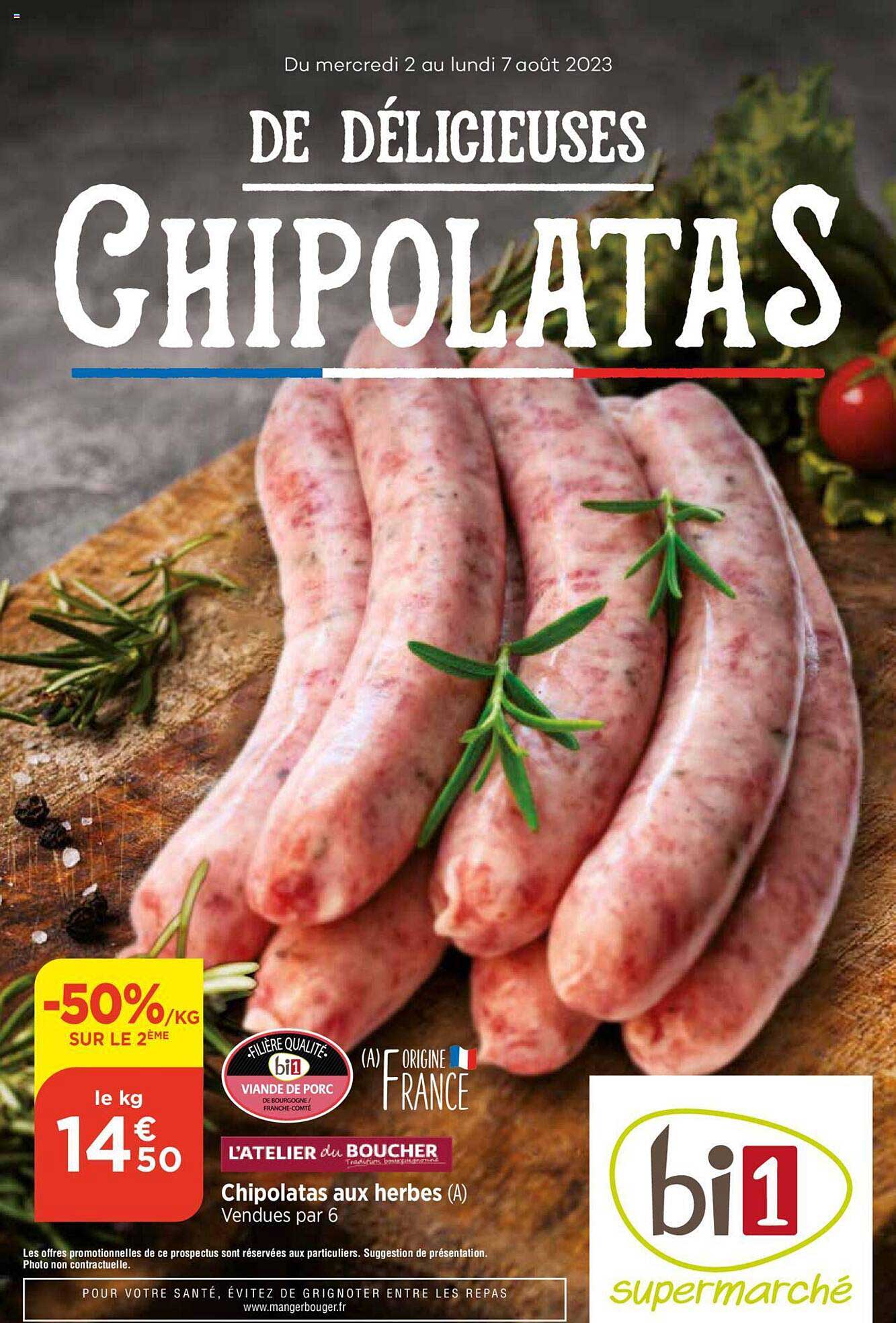 chipolatas aux herbes l'atelier du boucher