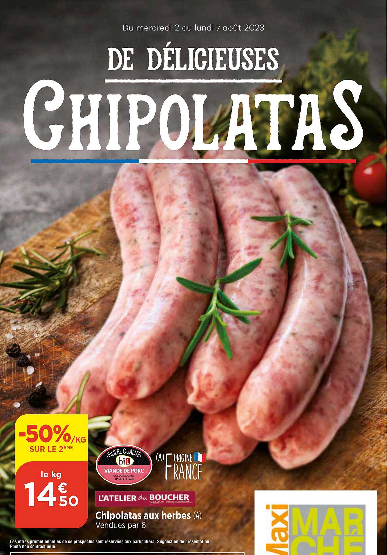chipolatas aux herbes l'atelier du boucher
