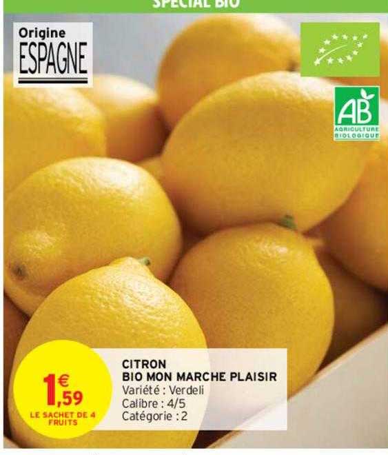citron bio mon marché plaisir