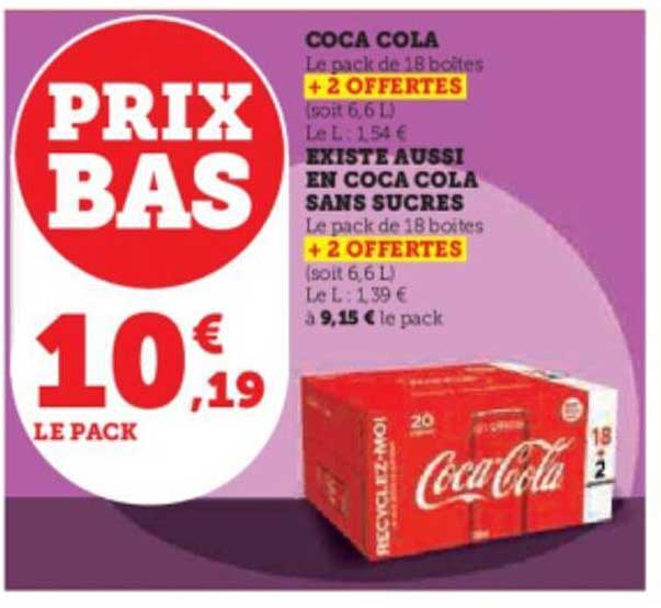 coca cola existe aussi en coca cola sans sucres
