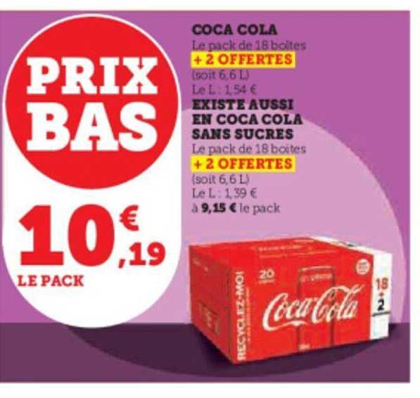 coca cola existe aussi en coca cola sans sucres