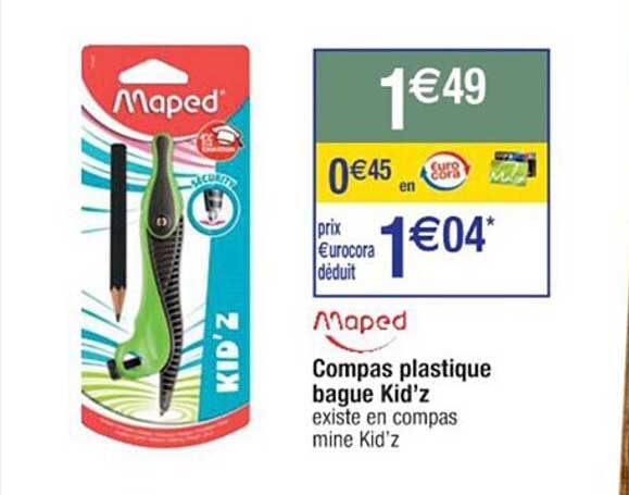 compas plastique bague kid'z maped