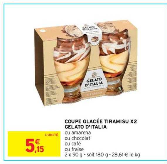 coupe glacée tiramisu x 2 gelato d'italia