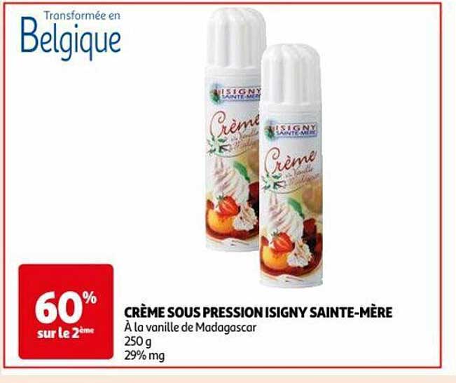 crème sous pression isigny sainte-mère à la vanille de madagascar