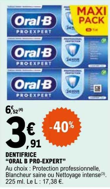 dentifrice "oral b pro-expert"