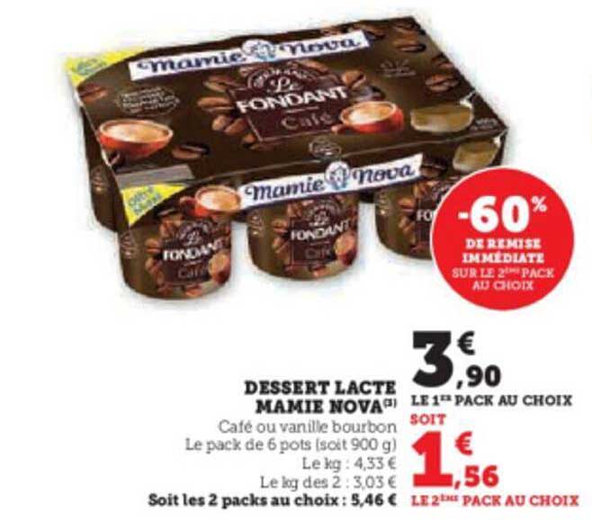 Dessert Lacté Mamie Nova