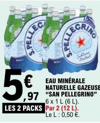 eau minérale naturelle gazeuse "san pellegrino"