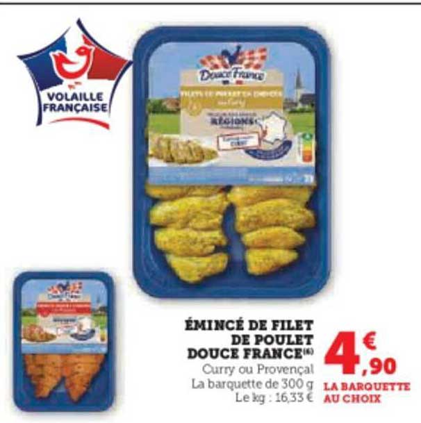 émincé De Filet De Poulet Douce France