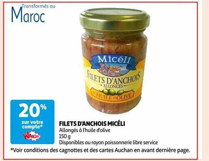 filets d'anchois micéli