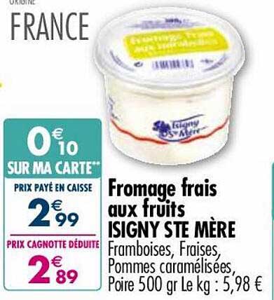 fromage frais aux fruits isigny ste mère