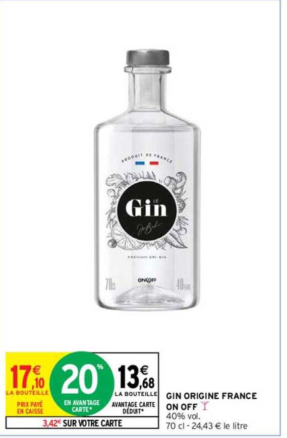 gin origine france on off