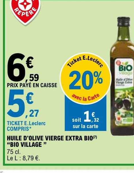 Huile D'olive Vierge Extra Bio "bio Village"